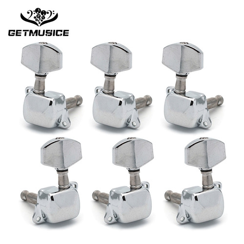 Guitar accessories, folk guitar tuners, semi-closed acoustic guitar tuners, twisted string alignment knob, tuner silver