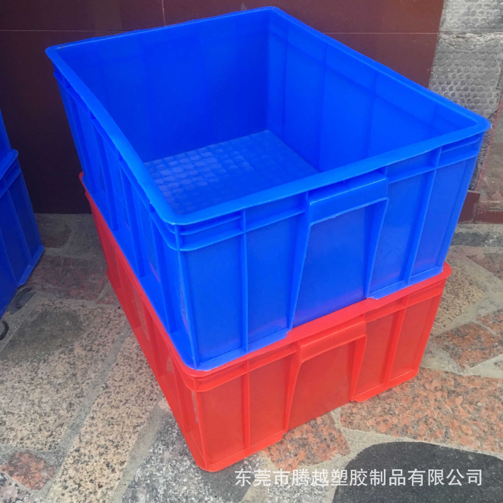 供应蓝色塑胶框 绿色周转箱 工业运输物流箱 加厚胶箱