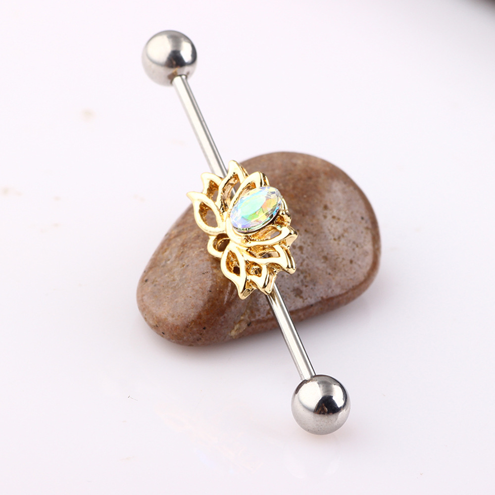 Labret piercing jewelry detail image