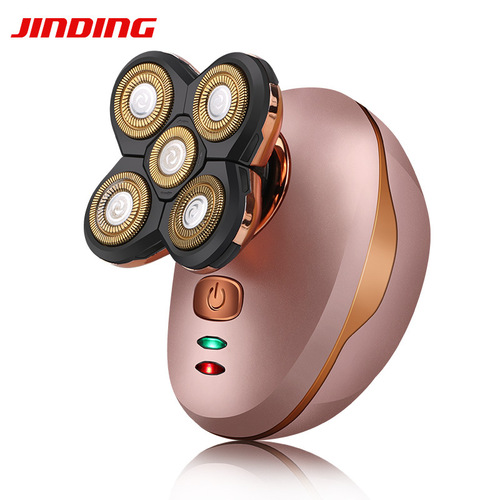 Goldendome Electric Shaver, Head Shaver with Five-Head Charging Waterproof Self-Glowing Mustache Razor