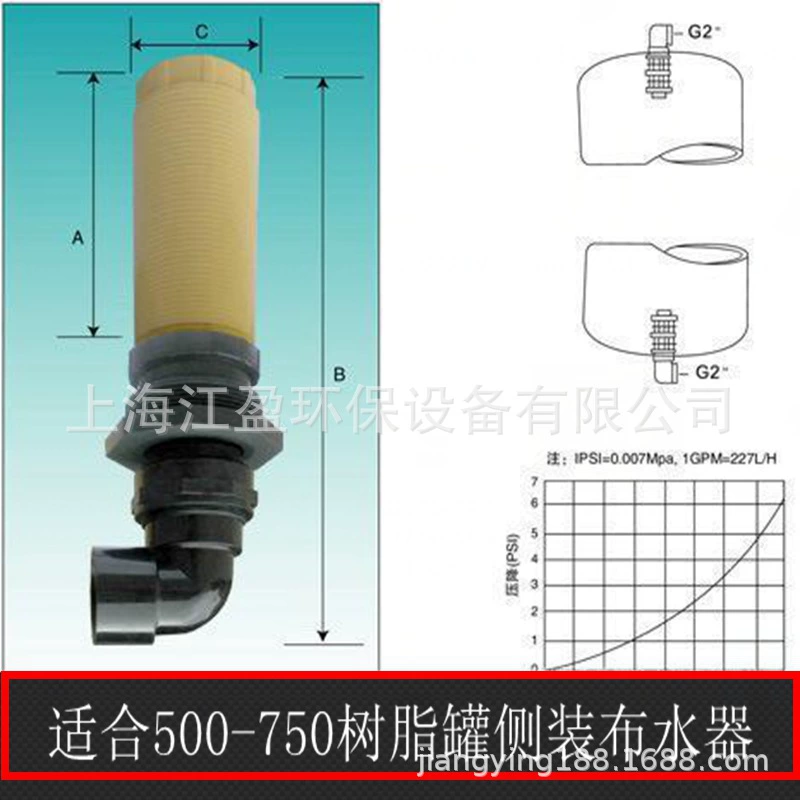 FRP смешанный слой для воды 4 дюйма резьбовая боковая установка для воды H5671 Вспомогательные расходные материалы для оборудования для очистки воды