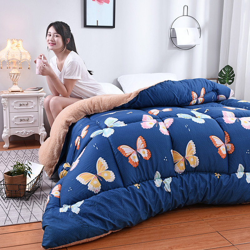 direct deal 2018 Sherpa Winter quilt student Bedding Spring and autumn quilt customized wholesale On behalf of
