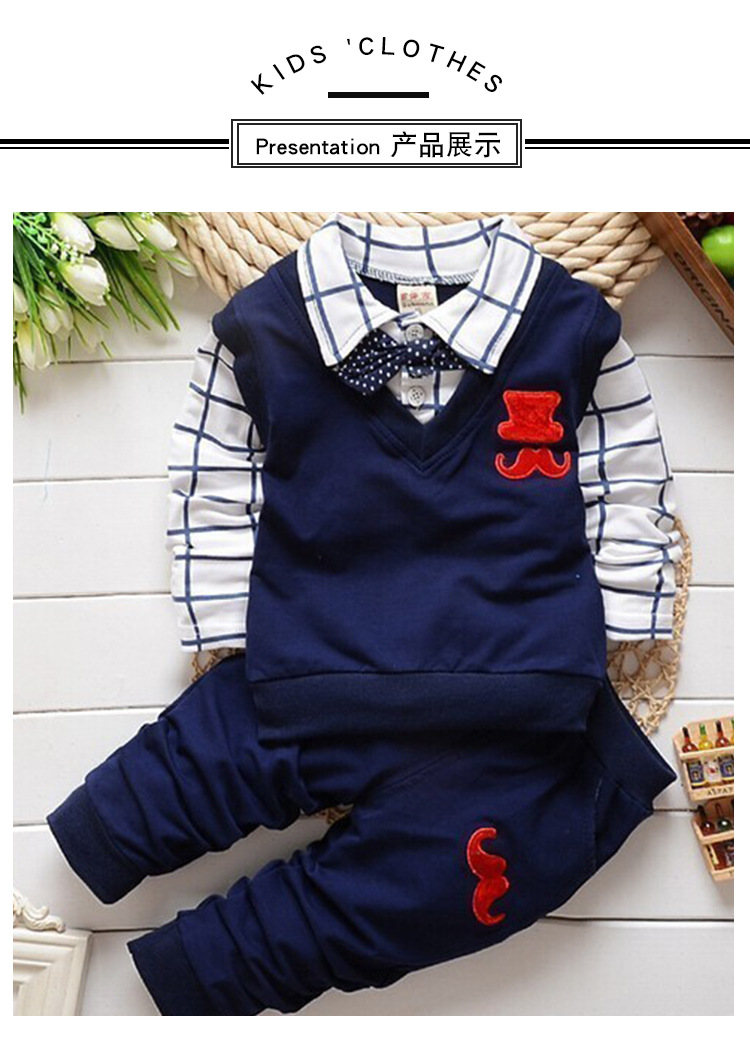 2pcs kids baby boy Spider-man tops+pants Outfits/&set boy Spring Casual clothes