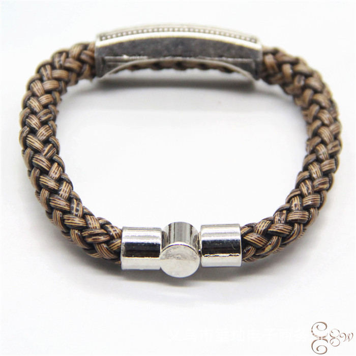 All Seasons Season Men's Gender Business Hip-Hop Solid Color Alloy Rope Plating Men's Bracelets Men Cord & Leather Bracelets