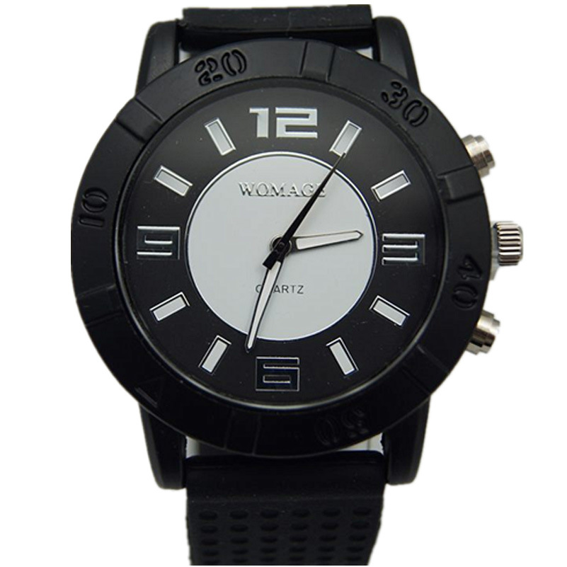 现货批发womage时尚彩色硅胶男女情侣款手表石英手表