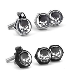 Car modification license plate sealing screws, skull head license plate screws, universal car license plate anti-theft sealing