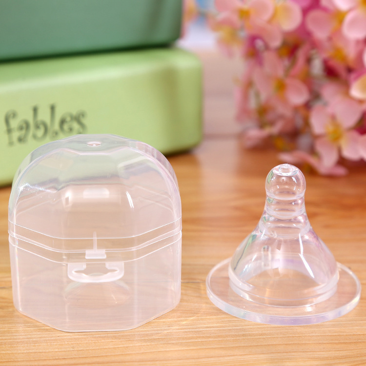 嘟来嘟玩盒装十字孔宝宝奶嘴婴儿奶嘴适用于宽口径奶瓶硅胶奶嘴