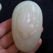 玉石阿富汗白玉貔貅手把件白玉男女款貔貅手玩件