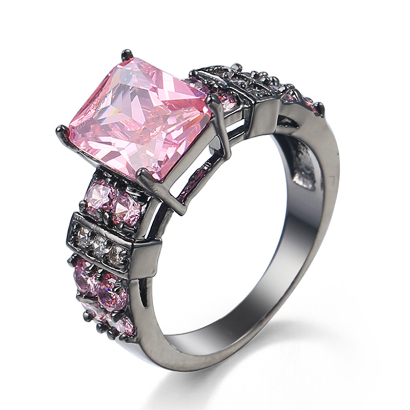 supply of popular jewelry copper inlaid zircon jewelry popular punk style men and women's colorful gold plated rings_ipsvogv.com