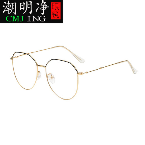 New finished myopia glasses, retro metal glasses, unisex optical glasses, stainless steel myopia glasses wholesale