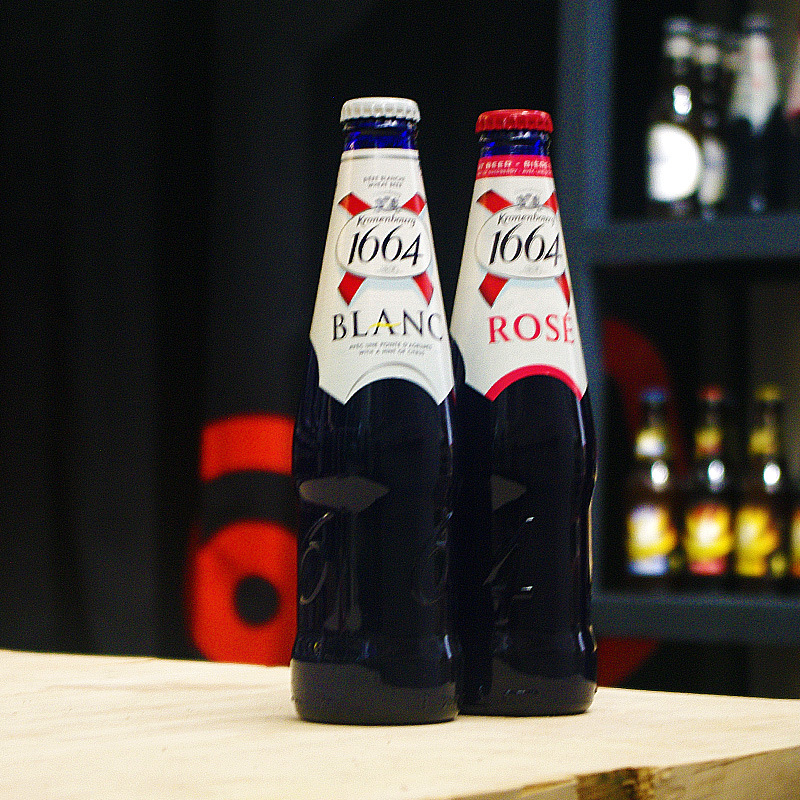 1664白/桃紅啤酒 正品行貨國産版 法國凱旋330ml*24瓶整箱果啤