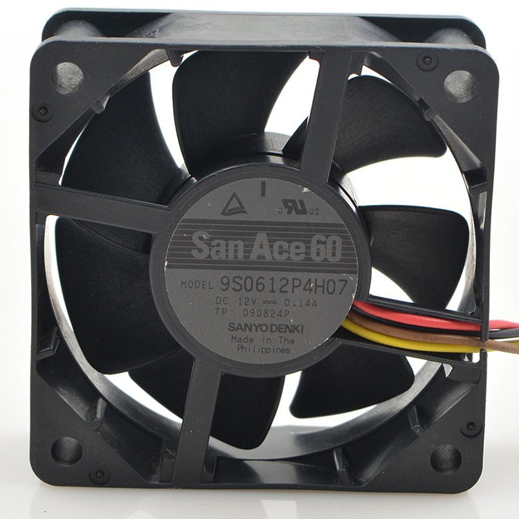 原装三洋 9S0612P4H07 6CM 12V 0.14A 6025 超静音 散热风扇