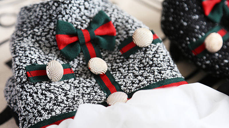 金扣雪点纱纱裙