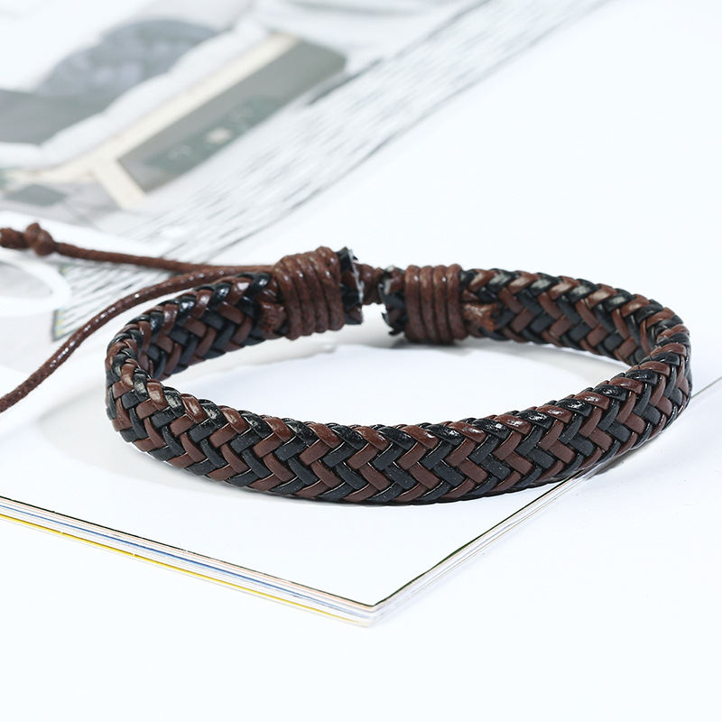 Leather Fashion Geometric bracelet  Sixpiece set NHPK2182Sixpiecesetpicture3