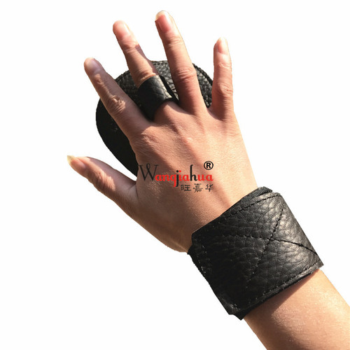 Cowhide fitness gloves weightlifting single pole wristband general style cowhide palm protector sold on Amazon cross-border e-commerce