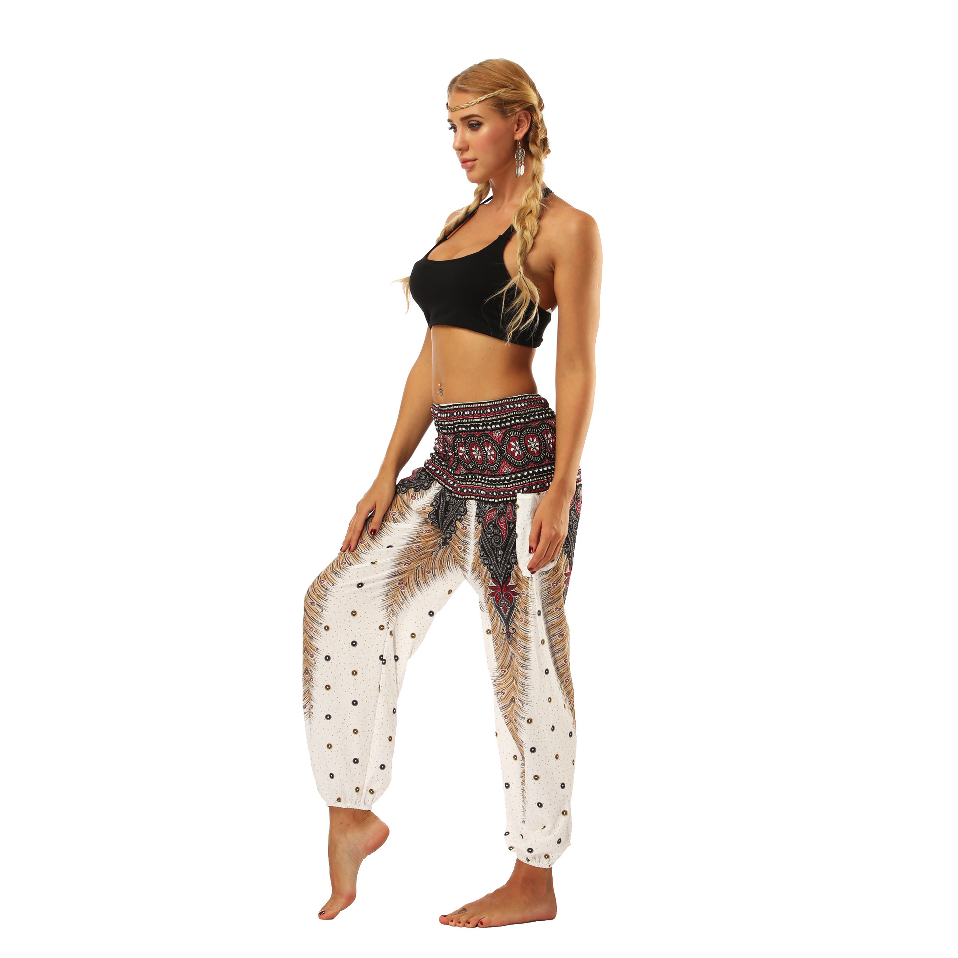 Hot Digital Printing Seaside Loose Belly Dance Ethnic Casual Pants - Pants - Uniqistic.com