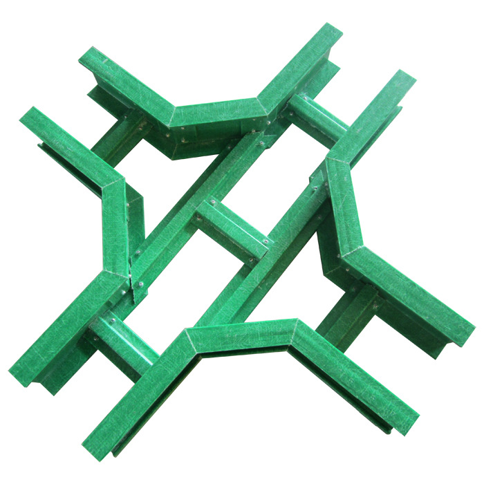 厂家生产玻璃钢桥架 工型梯式水平四通 梯式桥架四通批发支架