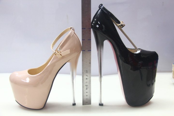 Giày cao gót nữ gót siêu cao 19 cm mũi nhọn cổ điển — Màu Nude (19 cm) chi tiết 8
