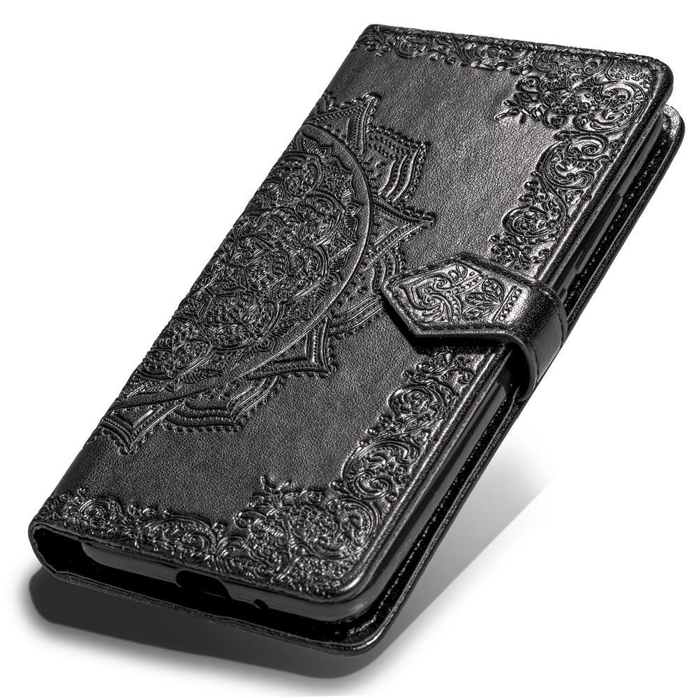 Mandala Embossed Leather Wallet Phone Case For Iphone 16_voghion.com