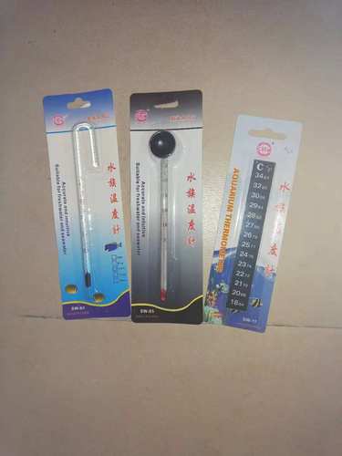Fish tank water thermometer ornamental fish aquarium glass thermometer aquaculture seafood water temperature meter suction cup thermometer
