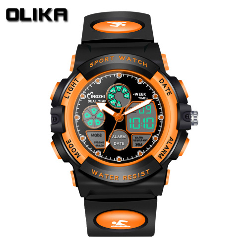 Children's sports electronic watch for men and women, outdoor multi-functional electronic watch, luminous waterproof student electronic watch