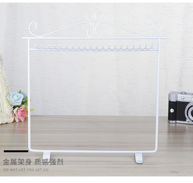 New Fashion Wrought Iron Metal Jewelry Display Stand Necklace Storage Rack Hanging Ear Line Shelf Jewelry Display Hanger Wholesale display picture 7