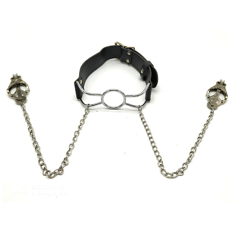 强力蝴蝶夹奶头夹捆绑束缚乳夹SM口枷口塞奶夹调教女奴乳头夹