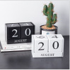 Creative wooden Scandinavian desk calendar, white decorations