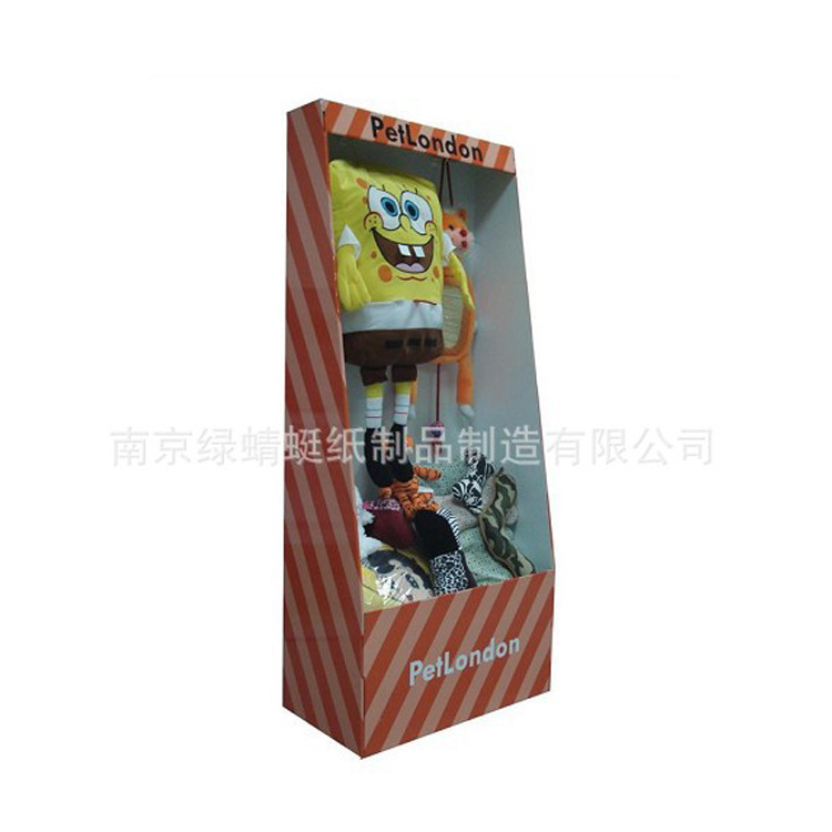 Plush decoration paper display stand floor with hook paper shelf supermarket video game City paper pile