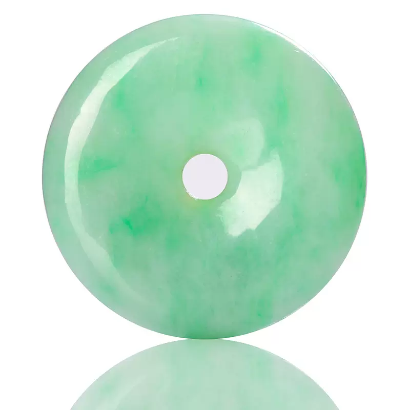 批发天然翡翠A货绿平安扣吊坠 男女情侣挂坠 亲子宝宝礼物项链