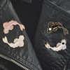 Cute white brooch, denim jacket, Aliexpress, wish