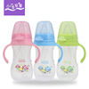 Silica gel feeding bottle, children's crooked pacifier, handle, straw, wide neck, wholesale