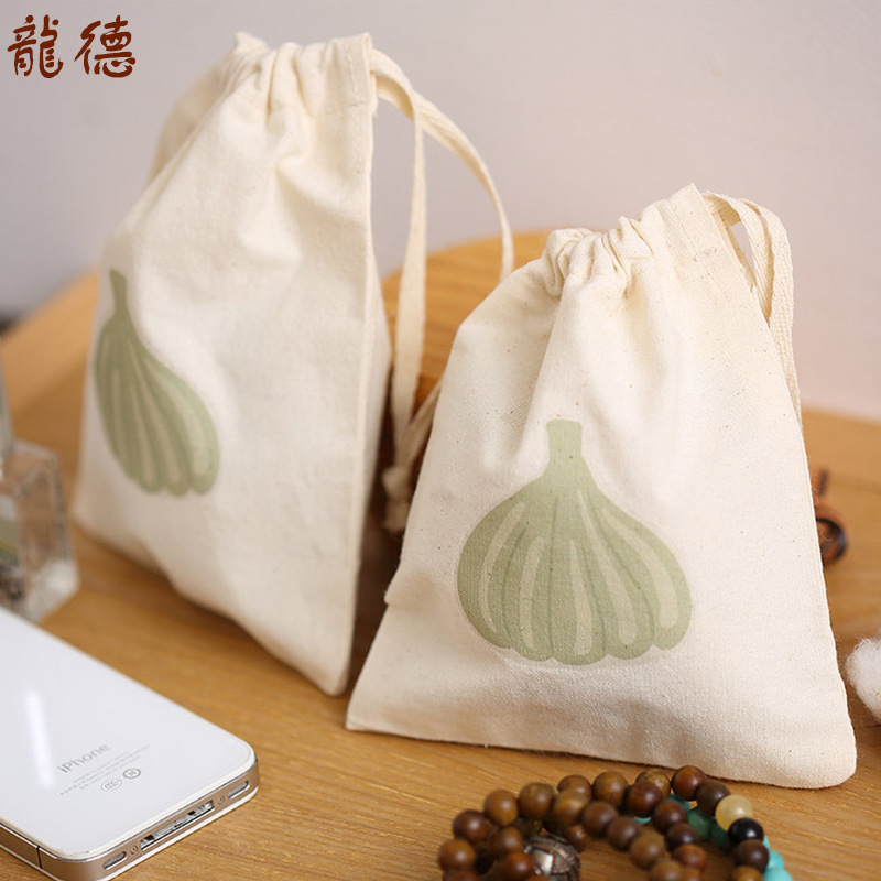 厂家定制 全棉棉布拉绳袋 收纳棉布束口袋 环保礼品抽绳袋定做