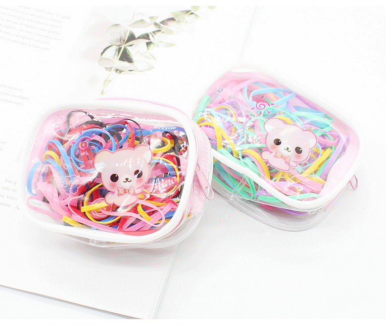 Korean disposable hair ring cartoon children39s colorful rubber band rubber band head rope headdress hair accessoriespicture5
