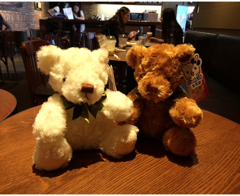 Rose Velvet Teddy Bear - Dark Brown