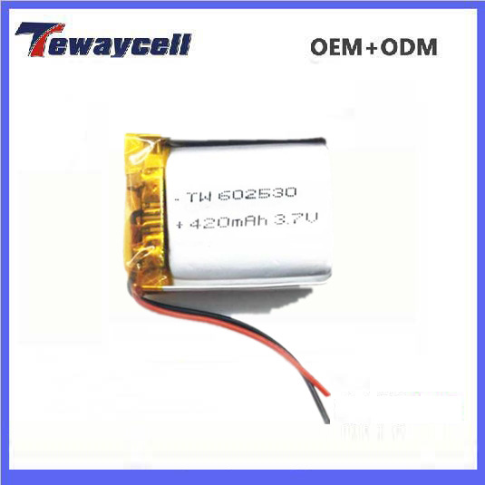 602530聚合物锂电池420MAH胎压监测仪锂电池美容按摩仪锂电池