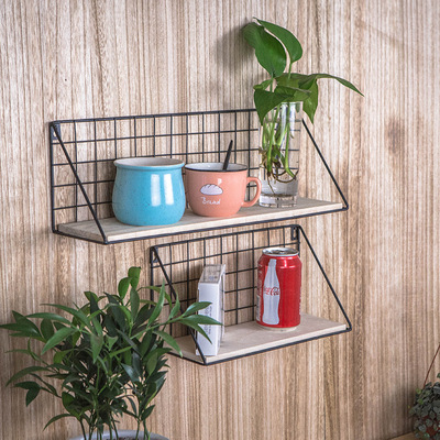 北欧铁艺挂墙置物架宿舍床头收纳储物架客厅厨房卧室壁挂免打孔