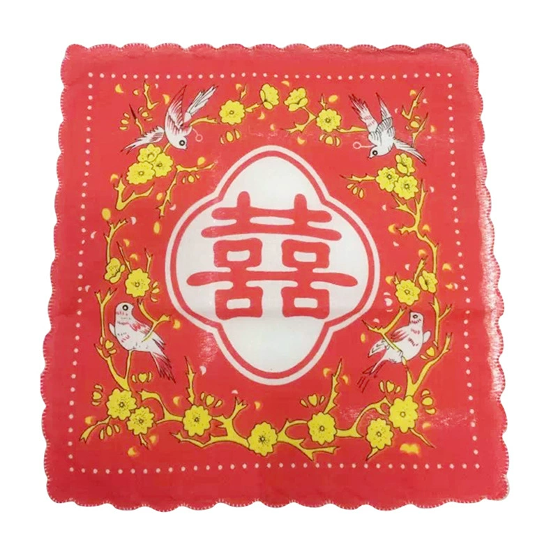[棉质喜帕 婚庆用品棉质喜帕 厂家直销酒席喜宴结婚庆批发]