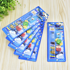 Korean children's stationery set of 7 pieces, pencils, erasers, study supplies, kindergarten and primary school prizes, wholesale
