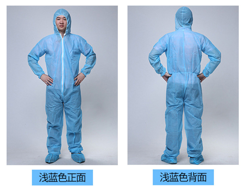 一次性防护服连体隔离衣防尘服酵素浴连体带帽工作服养殖场隔离服-阿里巴巴