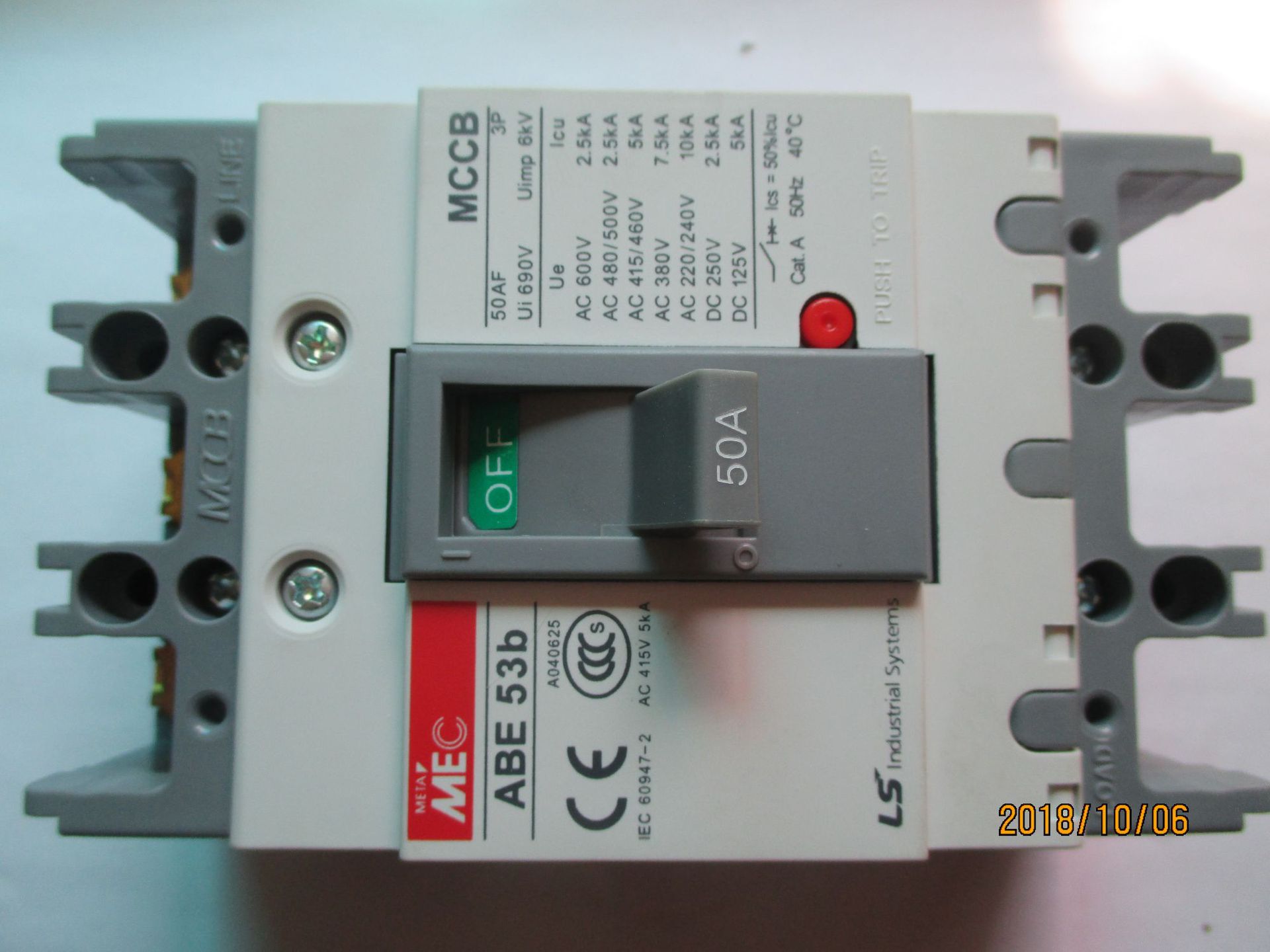 全新正品原装LS产电空气开关断路器ABE53b 3P 50A