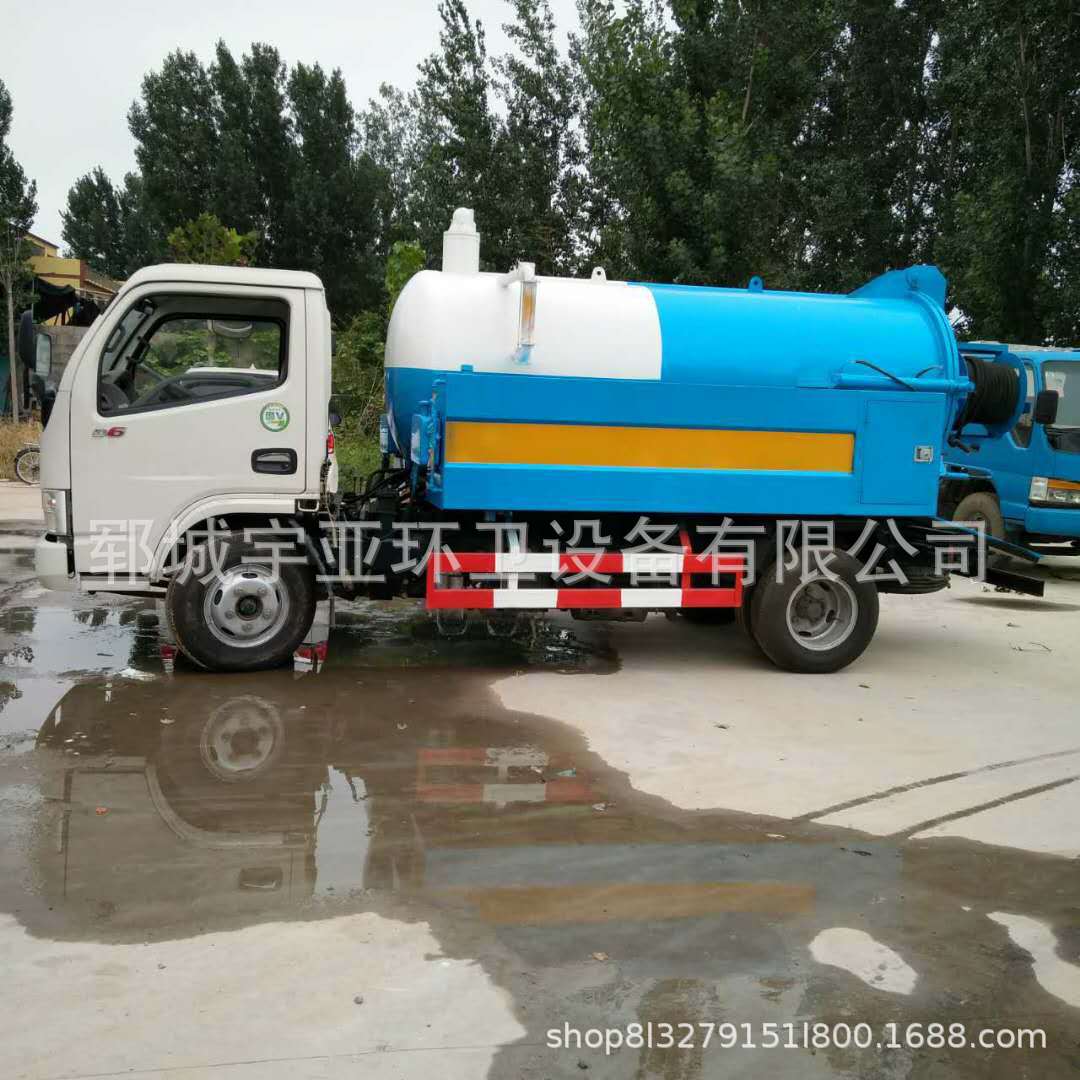 厂家直销吸污车疏通管道小型农用三轮吸粪车挂桶式垃圾车