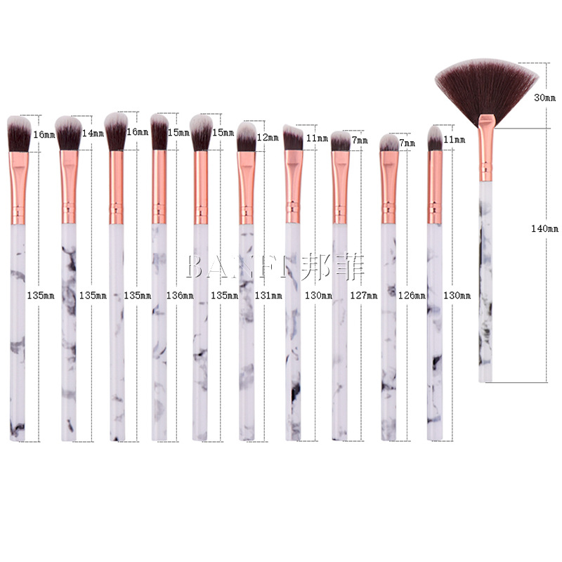 10 Marble Eye Makeup Brush Set Beauty Tool Wholesale Nihaojewelry display picture 13