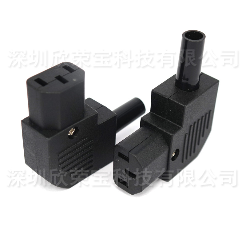 IEC320 C13接线插头 10A/16A 90°电源转换插头 JA-2231