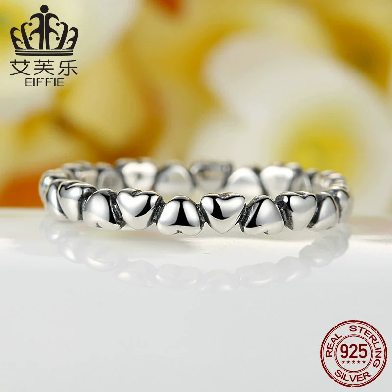 Retro кольцо сердце, аксессуар, серебро 925 образец, прямые продажи от фабрики