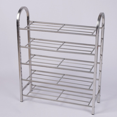 Factory wholesale simple and easy Assemble Stainless steel shoe rack Solid multi-storey environmental protection household dormitory Shoe cabinet shoe rack