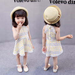 2023 Girls' Summer 100% Cotton Tencel Polka Dot Bohemian Dress Cute Baby Children's Skirt