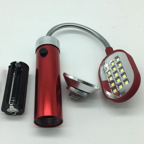 Nhà máy trực tiếp đèn pin vòi linh hoạt với một ánh sáng công trình điện châm đèn 15LED bảo trì đèn nhỏ Đèn pin