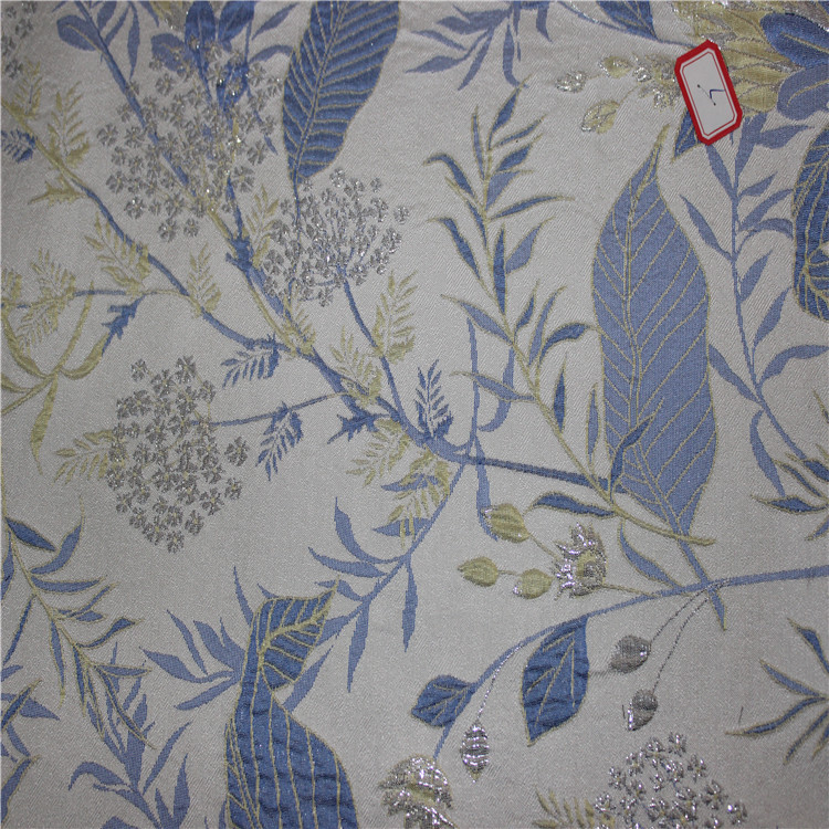 树枝树叶图案梭织色织提花布适用于服装装饰沙发布鞋子布