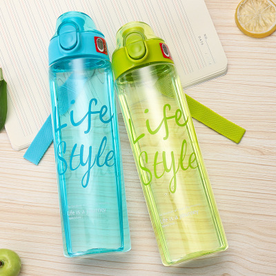 HealthCare transparent Water cup Space Cup Plastic Portable Readily Cup children Water bottle Simplicity glass student motion